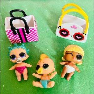 L.O.L. Surprise! Baby Lot of 3 with 2 Accessories LOL SURPRISE BABIES